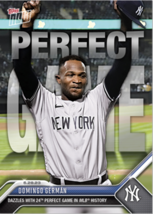 DOMINGO GERMAN HAS THROWN A PERFECT GAME! This is the first MLB perfect game  since Felix Hernandez on August 15, 2012