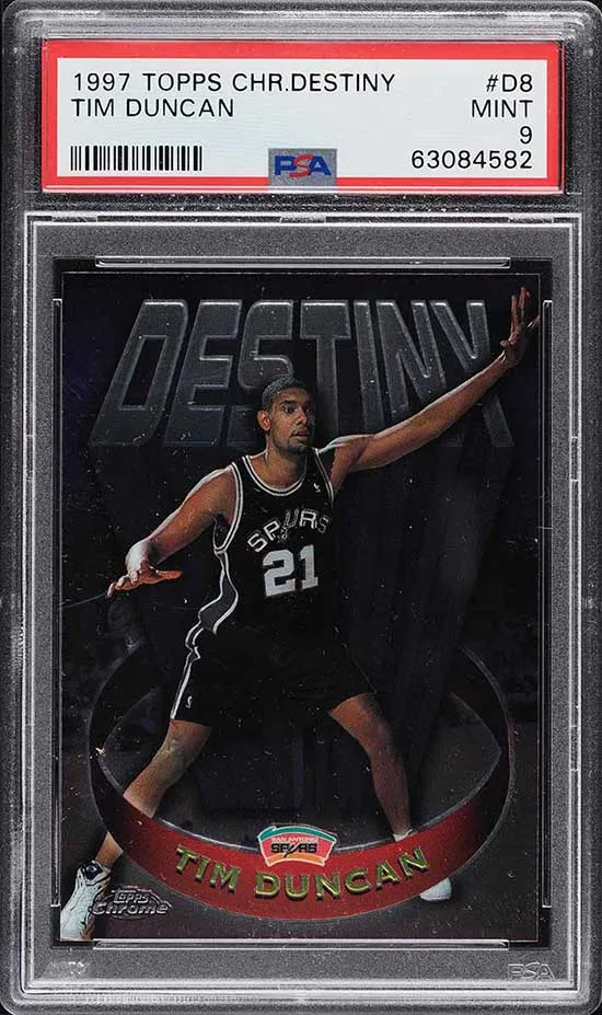 1997-98 Topps Chrome Basketball Destiny Tim Duncan