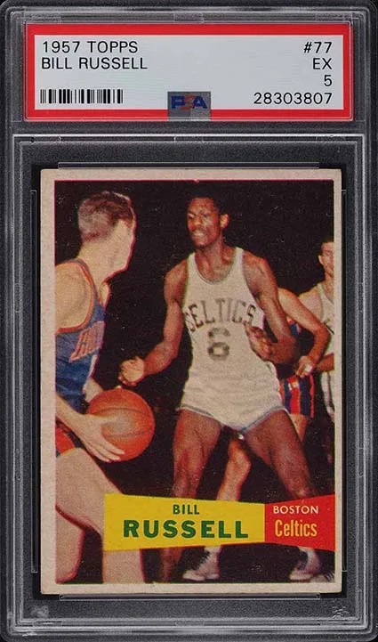 1957-58 Topps Basketball Bill Russell Rookie Card