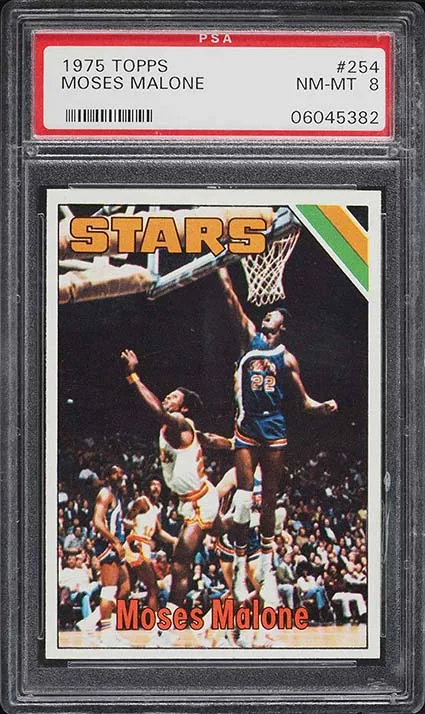 1975-76 Topps Moses Malone Rookie Card