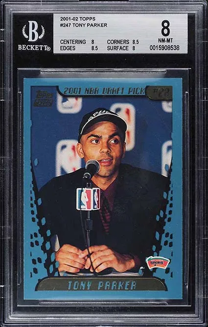 2001-02 Topps Tony Parker Rookie Card