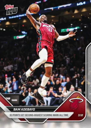 Bam Adebayo Topps NOW® Card Celebrates Historic 83-Point Game