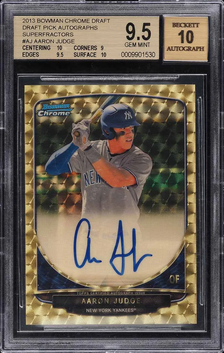 2025 Topps アーロンジャッジ 直筆サインゴールドフレームカードauto アーロン・ジャッジの520万ドルカードがベースボールカード史に新たな記録
